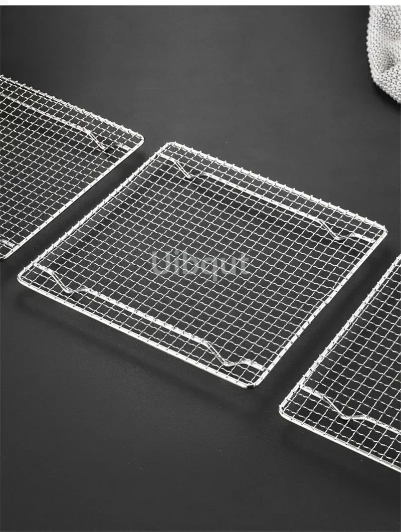 square bbq net rack meshes stainless steel 304 BBQ grill Mesh Rectangular Baking rack with Foot leg Drainage Cake Drying Frame