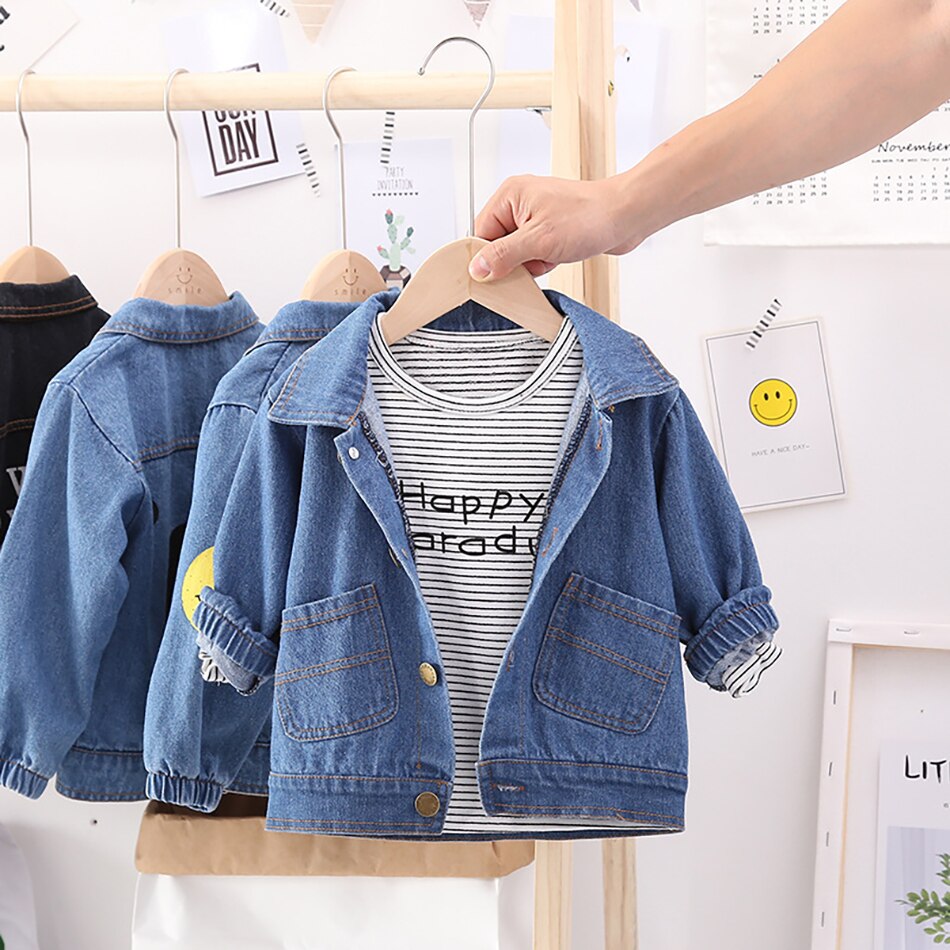 Enfant en bas âge garçons filles Denim veste manteau vêtements dinosaure dessin animé imprimer automne printemps nouveaux enfants enfants vêtements