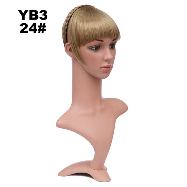 Girlshow 6 stk/parti foran syntetisk hår bang kort frynser med fletter pannebånd hår blunt bang  yb3 6 " , 16 farger tilgjengelig 50g: Yb3 farger 24
