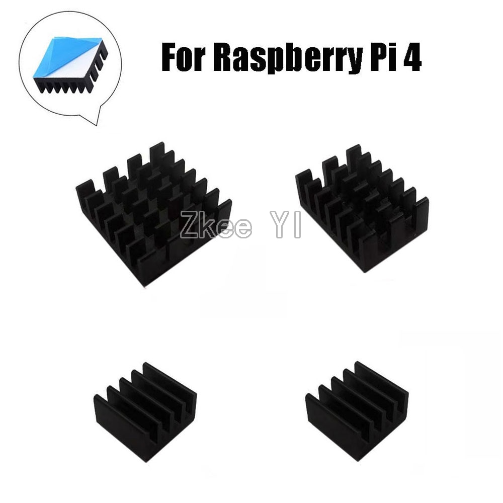 4 stuks Voor Raspberry Pi 4B Aluminium Heatsink Radiator Cooler Kit voor Raspberry Pi 4
