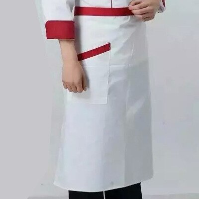 Ober keukenkleding heren chef-kok uniform polyester gestreept dames serveerster restaurant kok kostuums café zak chef-kok schorten: Helft 10