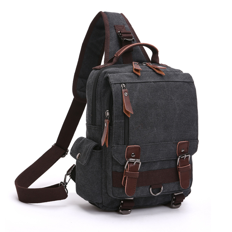 Scione hommes poitrine sac décontracté voyage sac à main Messenger sacs femmes femme bandoulière sac à bandoulière petit bolsas mujer: Black