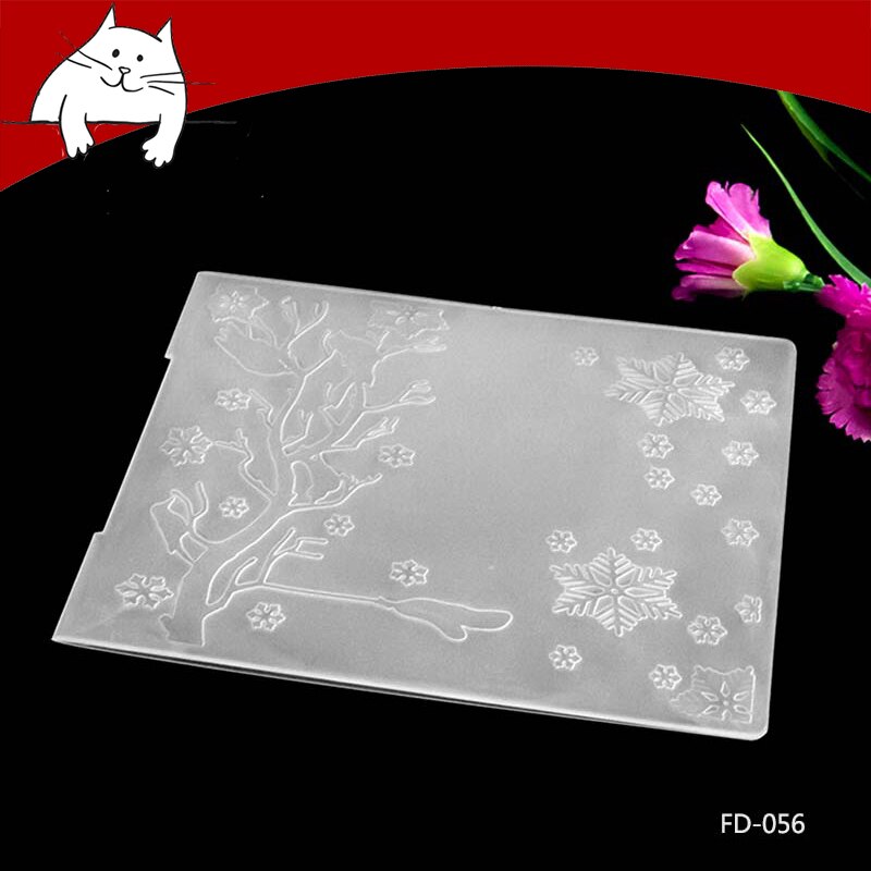 Dossier de gaufrage en plastique, pour la fabrication de cartes, papier de Scrapbooking, fournitures de décoration artisanale bricolage: FD-056