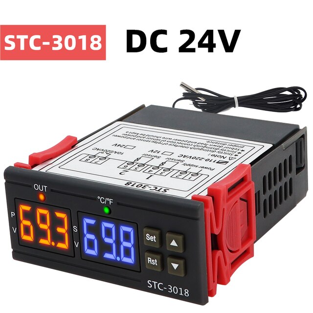STC-3028 STC-3018 3008 Digitale Temperatuurregelaar Thermoregulator Hygrometer Thermostaat Thermometer Verstelbare Cooler Heater: 3018 24V