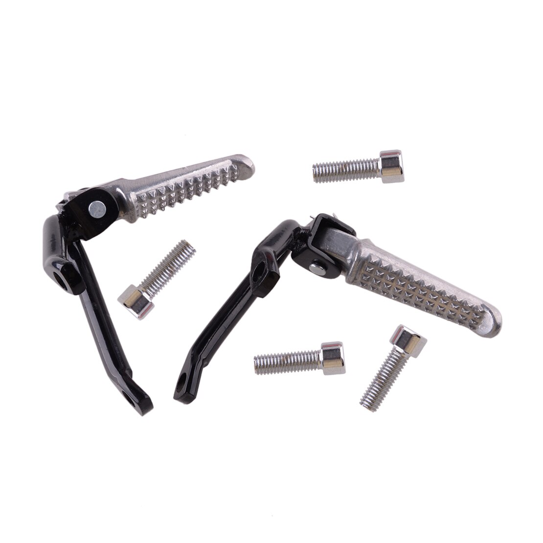 1 Paar Achter Links &amp; Rechts Passenger Voetsteun Pedaal Pad Beugel Side Stand Refit Onderdelen Fit Voor Motorfiets Gemodificeerde