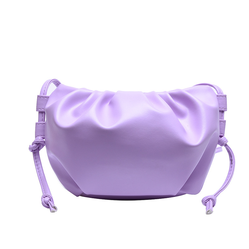 Hylhexyr petit sac Mini sac à main femmes sacs à bandoulière plissé nuage fourre-tout: VIOLET