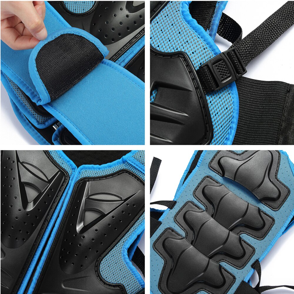 WOSAWE Kids Protective MTB Motorcycle Ski Snowboard Back Body Protection Bandage Jackets Bike Bicycle Skateboard Armor Protector