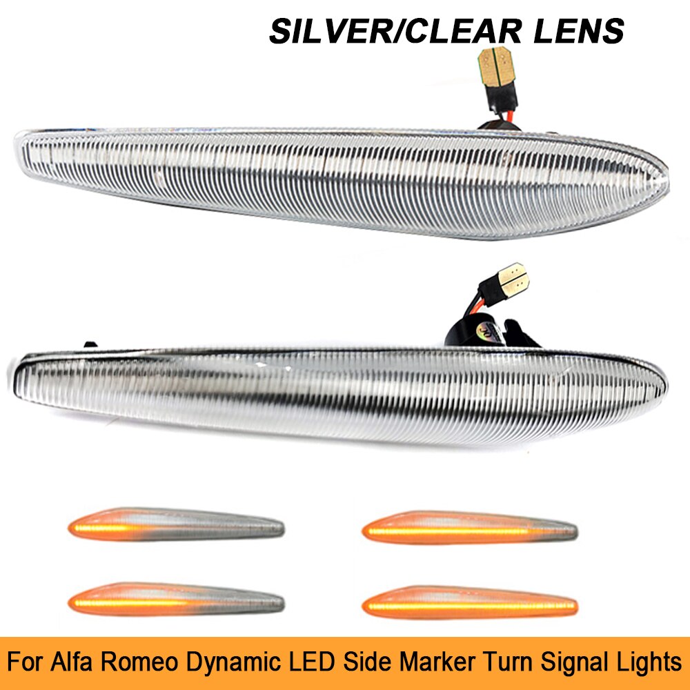 Clignotant Latéral LED Séquentiel Pour Alfa Romeo 159/Brera/Spider (2005-2012) - Noir, ECE