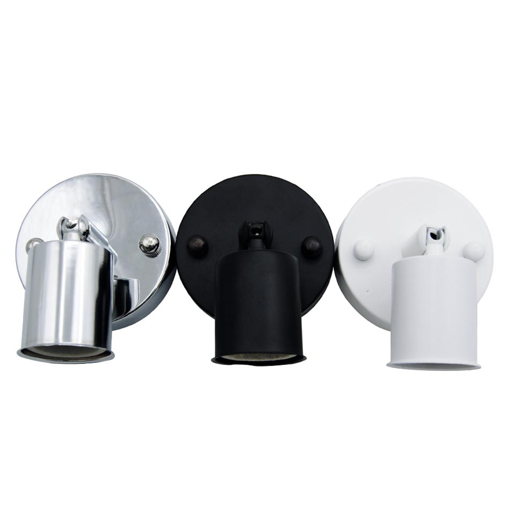 E27 Lamp Houder 180 Graden Bestuurbare E14 Plafond Plaat Ijzer Hanglamp Basis Hittebestendige Keramische Schroef Voor Lamp