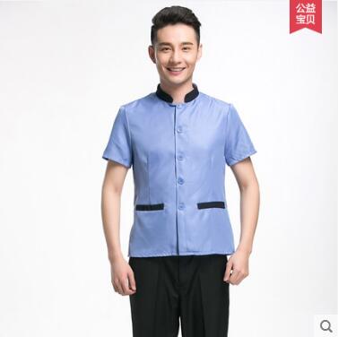 Woman Cleaner uniform Short sleeves Room Attendant PA uniforms Summer: Gray / L