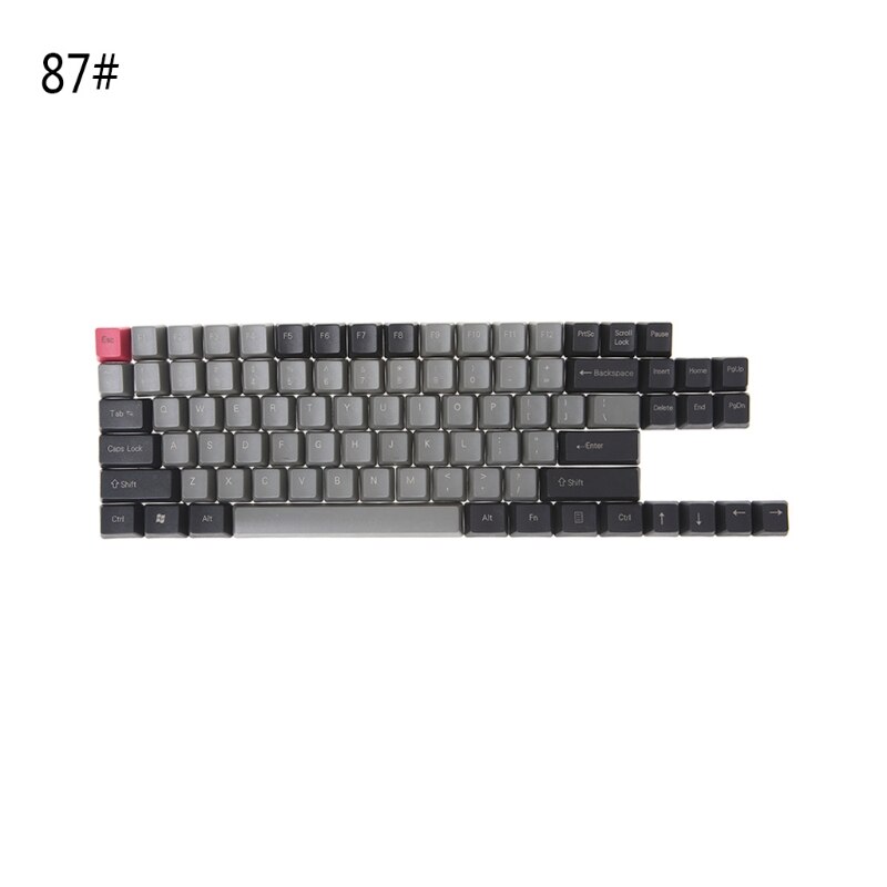 Copritasti PBT Npkc Per Tastiera Meccanica | Profilo OEM, Grigio/Nero | 61/87/104 Tasti, Side Print