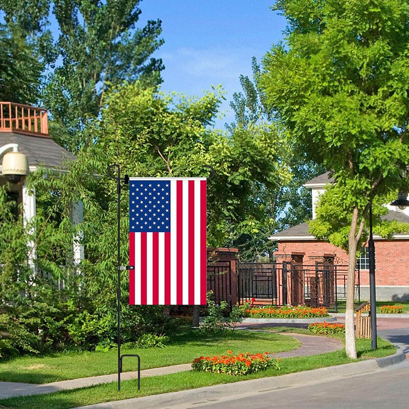 Tuin Vlag Stand Pole Houder Met Vlag En Anti-Wind Clip Tuin Vlag Houder Stand Premium Yard Houder Voor amerikaanse Vlag