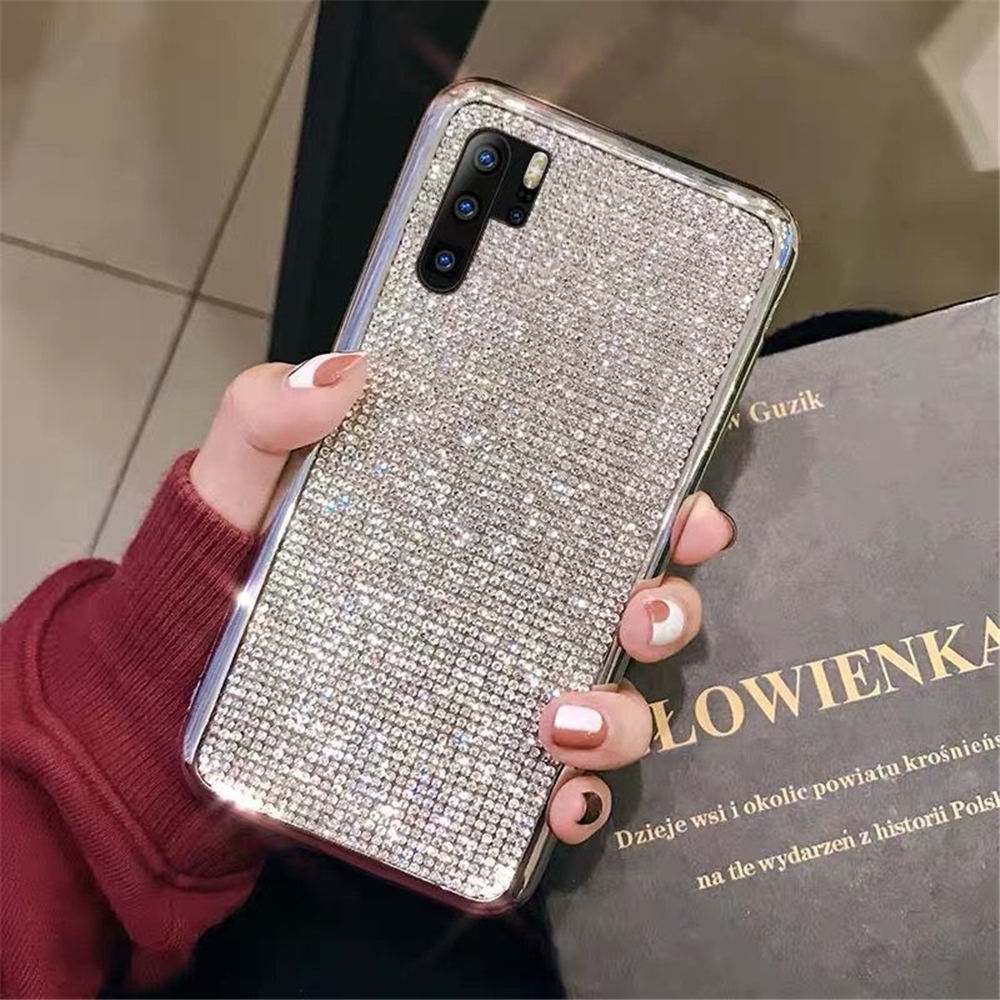 Funda de teléfono de brillante con diamantes de imitación para Huawei Nova 7 6 SE 5 5i Pro 4 4E 3i Honor 30 30s 20 9X Pro, funda de silicona suave con diamantes: Honor 30 Pro