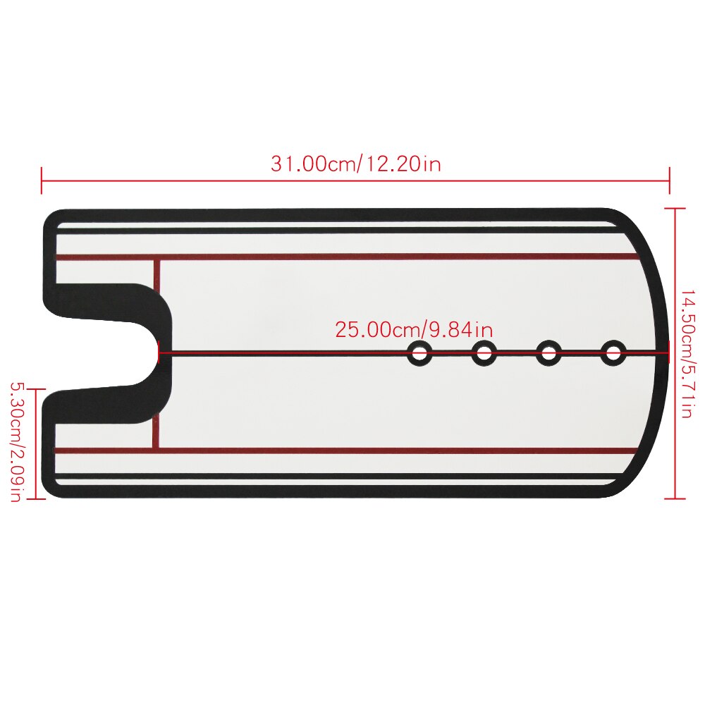 1 PCS Golf Putting Mirror Alignment Training Aid Golf putter Straight Practice Eye Line Golf Accessories 32 x 14.5cm