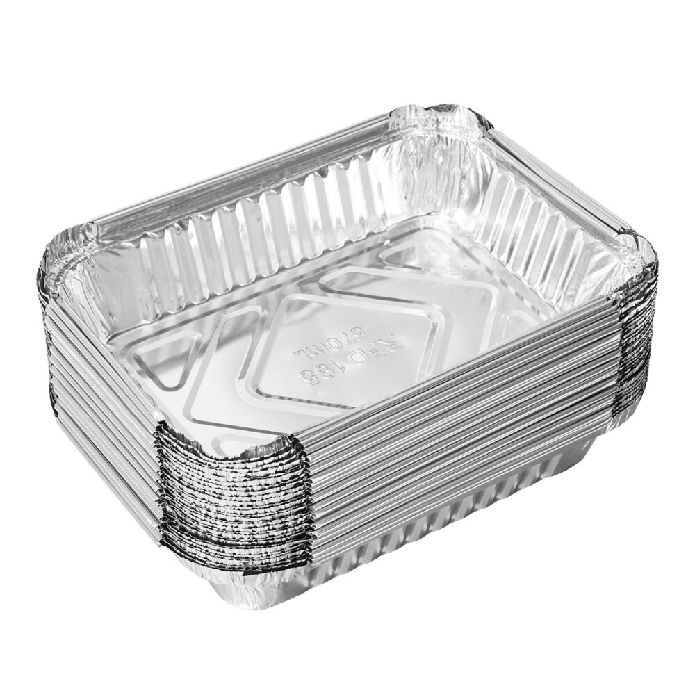 30pcs 570ml Disposable BBQ Drip Pan Tray Aluminum Foil Tin Liners for Grease Catch Pans Replacement Liner Trays Without Cover
