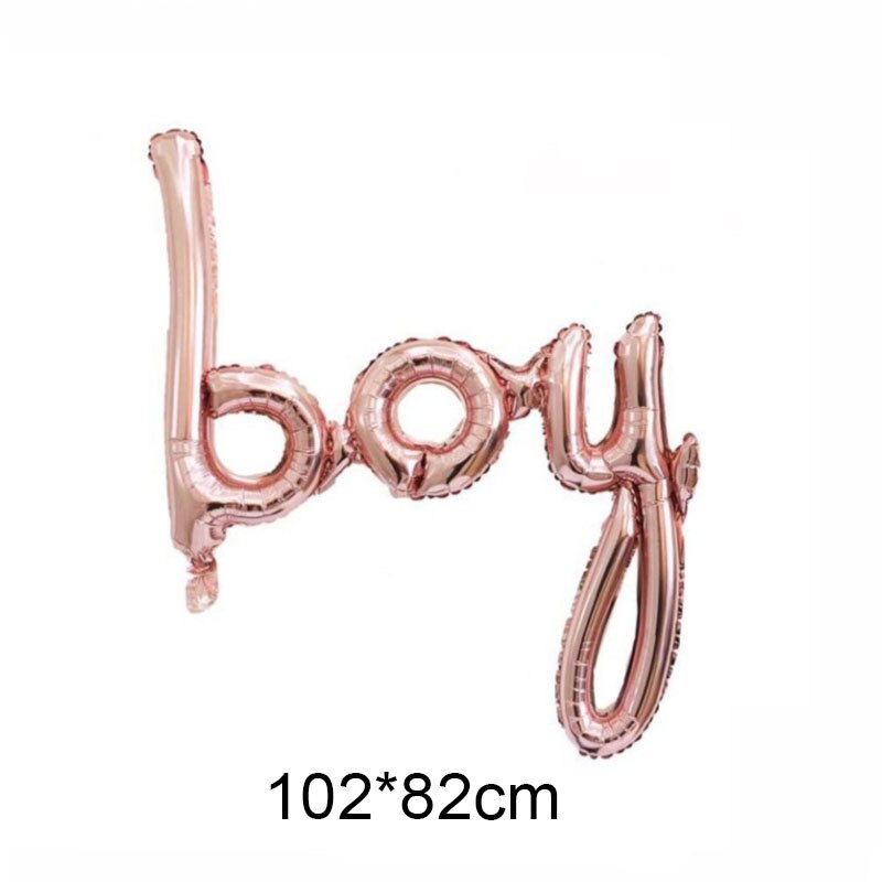 Baby ballon baby shower folie mylar en dreng pige ballon køn afsløre 1st første fødselsdag graviditet annonceringsfest: Rosa guld dreng