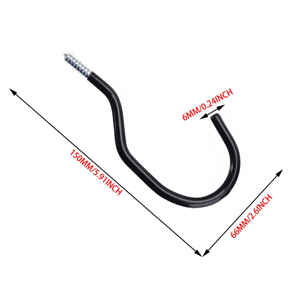 Heavy Duty Bicycle Wall Mounted Screw-in Utility Holder Bike Storage Hooks Wall Mount Steel Garage Hook Bicycle Bike Accessories