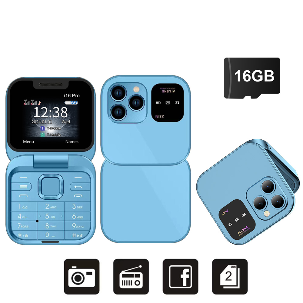 SERVO 2024 Neues Mini-kippen-praktisch FM-Radio Magie Stimme schwarze Liste Geschwindigkeit wählen Vibration 2 SIM-Karte Kleines Anzeige faltbares Telefon