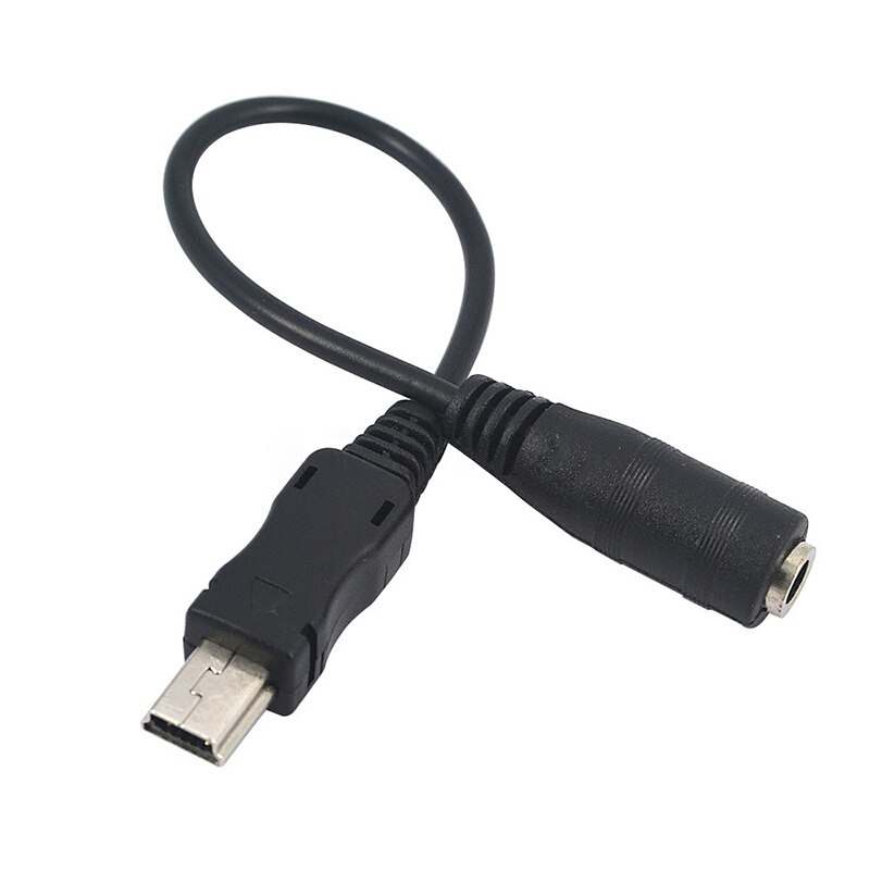 Zwarte Mini USB naar 3.5mm Adapter Jack Plug Kabel Mic Microfoon Transfer Kabel voor Gopro Hero 3 3 + Sport Camera
