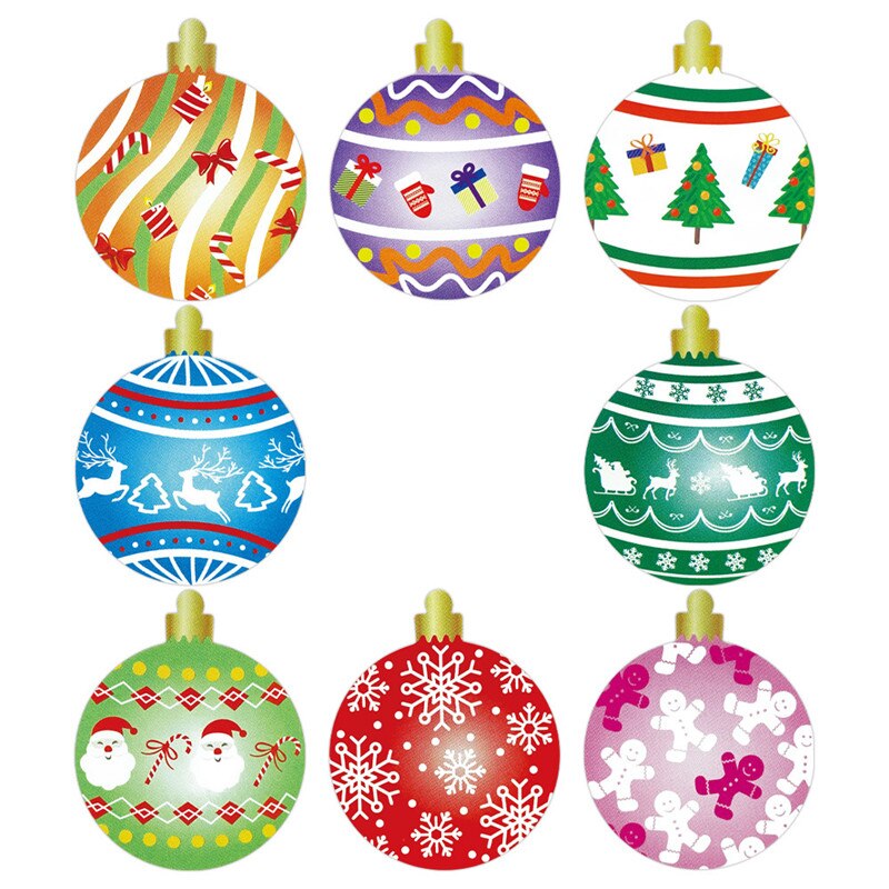 1.5 Inch Merry Christmas Sticker Christmas Party Decoration Sealing Glue Baking Packaging Sticker Invitation Label: B 25MM 100pcs