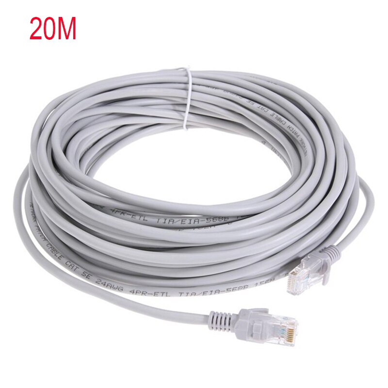 1m / 5m / 10m / 15m / 30m / 50m / 100m cat 5e rj45 ethernet-kaapeli, verkko-lan-kaapeli (patch-johto): 20m