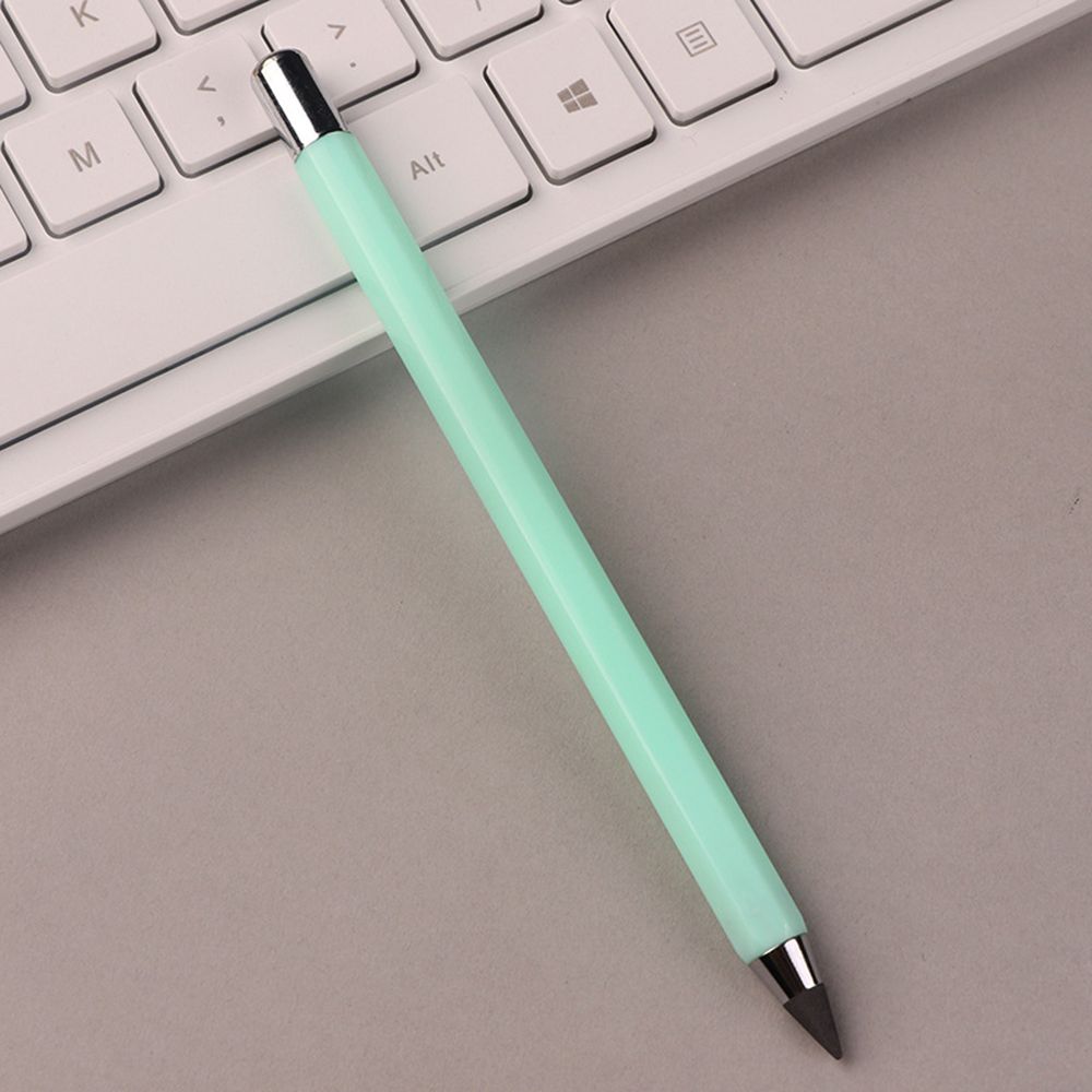 Lápiz eterno de creatividad, sin tinta, escritura ilimitada, respetuoso con el medio ambiente, bolígrafo de firma, papelería de oficina, estudiantes: Green