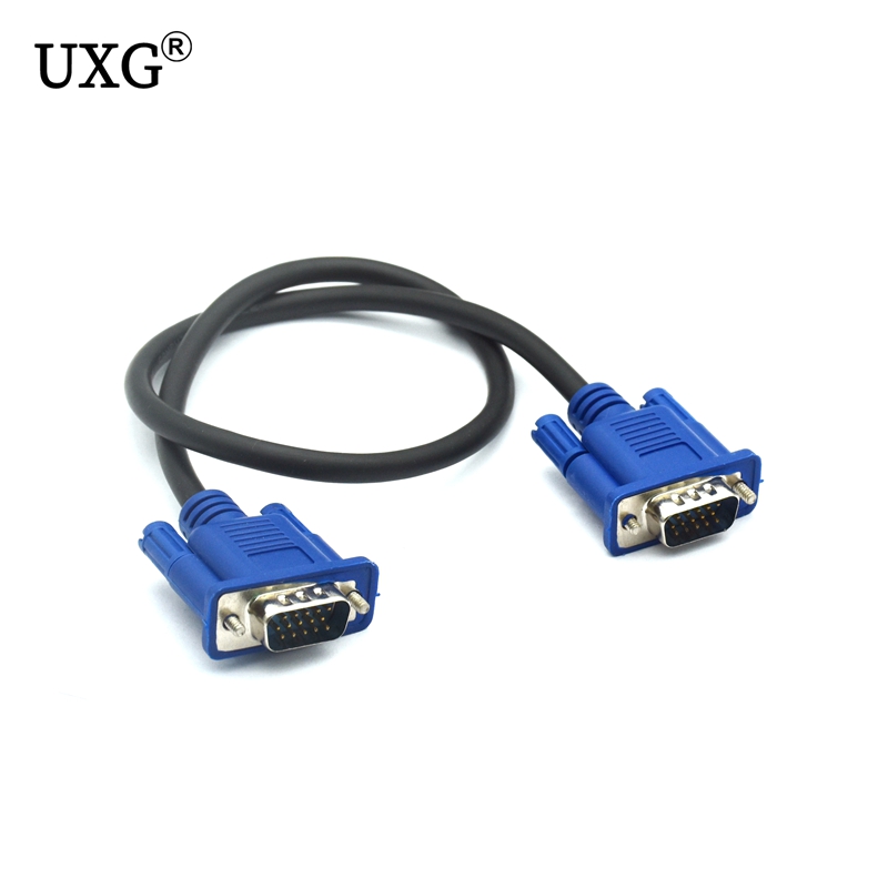 0.3m 1.5M 3m VGA Naar VGA Kabel 15 Pin Man Op Man Vrouw Uitbreiding Converter Kabel voor Computer monitor Projector PC TV Adapter