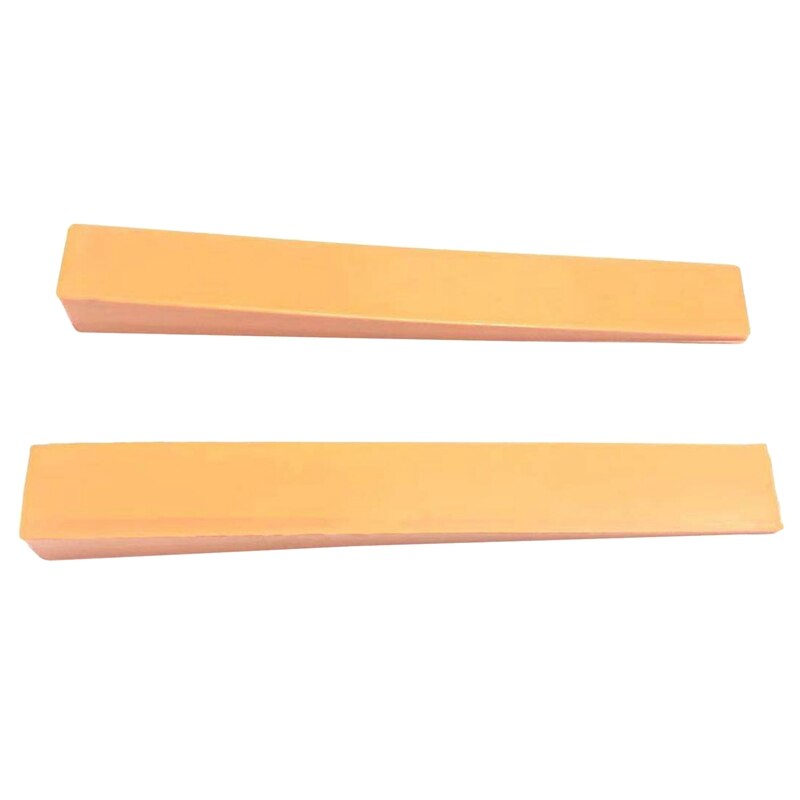 Sourdine de Piano en caoutchouc, 2 pièces, accessoires de réparation de Piano, insonorisé, fourchette en cuir-Orange: Default Title