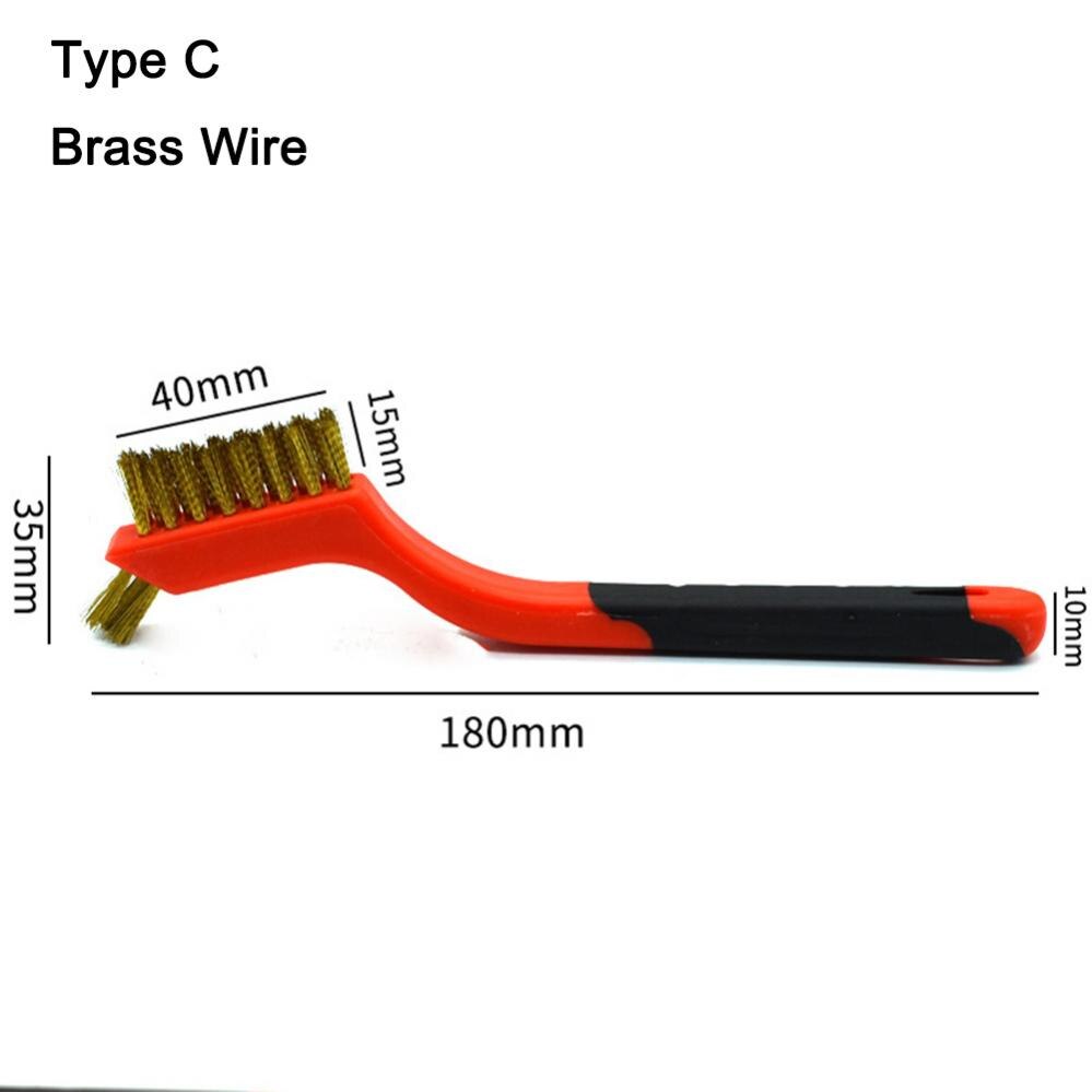 Verwijderen Roest Borstel Verf Polijsten Borstel Gereedschap Nylon Messing Draad Roestvrij Staaldraad Borstel Thuis Hand Tool: 1pcs Brass Wire