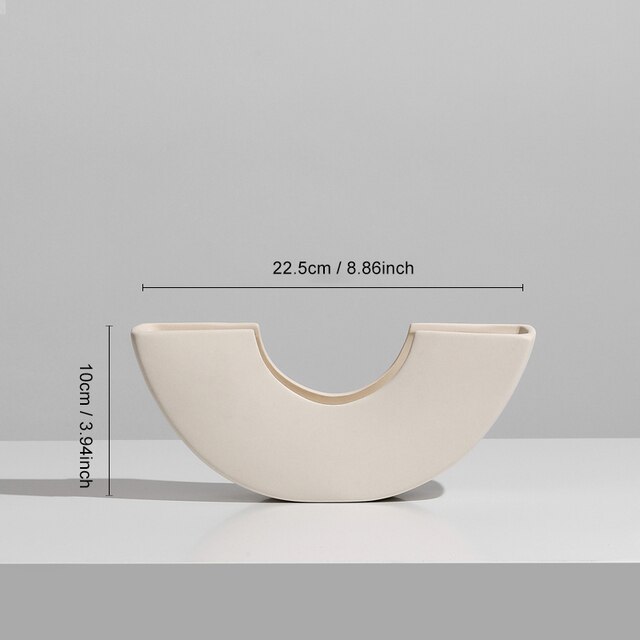 Vase nordique en céramique, décoration de salle, bougeoir, Pot de fleur, décoration de bureau, Art,: F