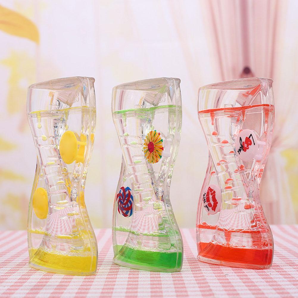 Water Motion Liquid Bubble Timer Calming Sensory Fidget Game Desk Toy Therapeutic Timer Simple Relaxation Time Funnel Toy F J1M5