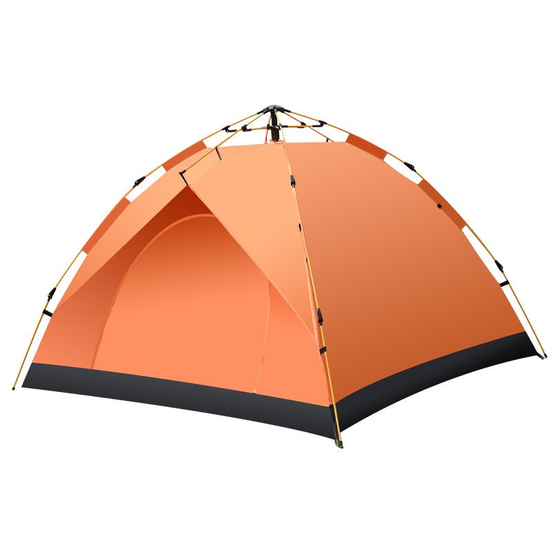 1-2- personers utomhustält heltäckande, snabbtäckande, automatiskt öppnande, vattentätt, tak, camping, vandringstält, strand, familj, reseverktyg: Orange
