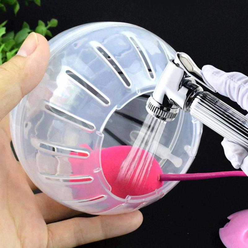 Bola transparente transpirable de 12cm con soporte para hámster, producto para mascotas, bola pequeña para correr, 2 colores, de plástico, apta para suministros para mascotas pequeñas