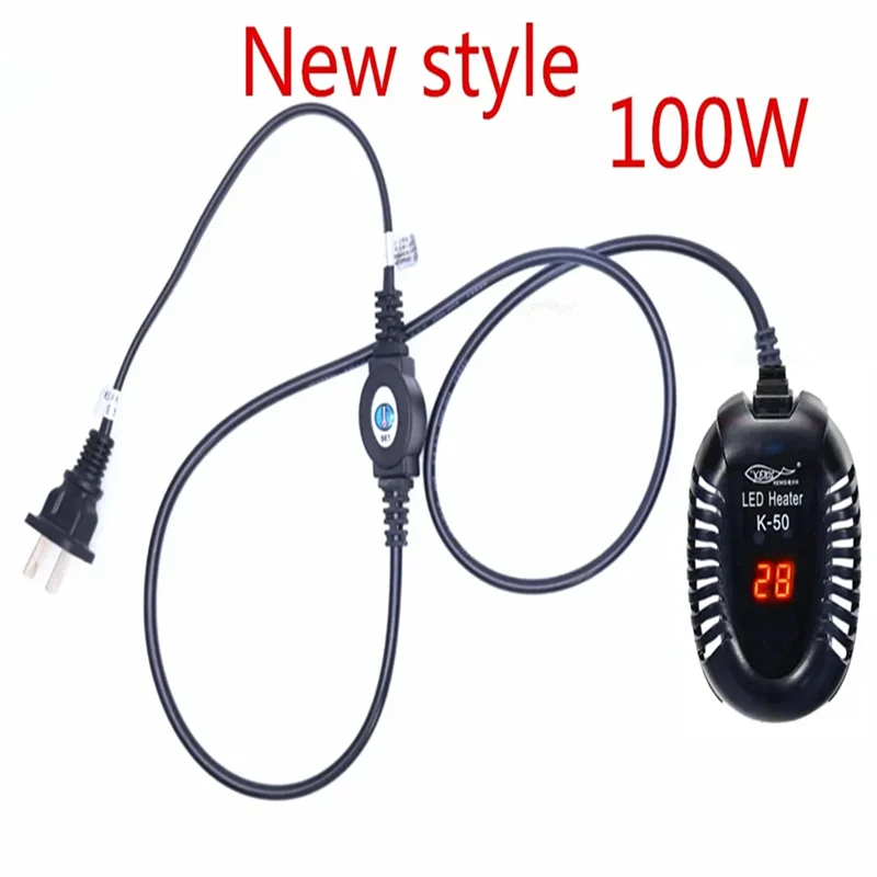 mini grzałka akwariowa grzałka robić akwarium termostat regulowana temperatura 25w 50w 100w grzałka dla żółwia bezpieczna grzałka robić zbiornika ﻿: SZARY