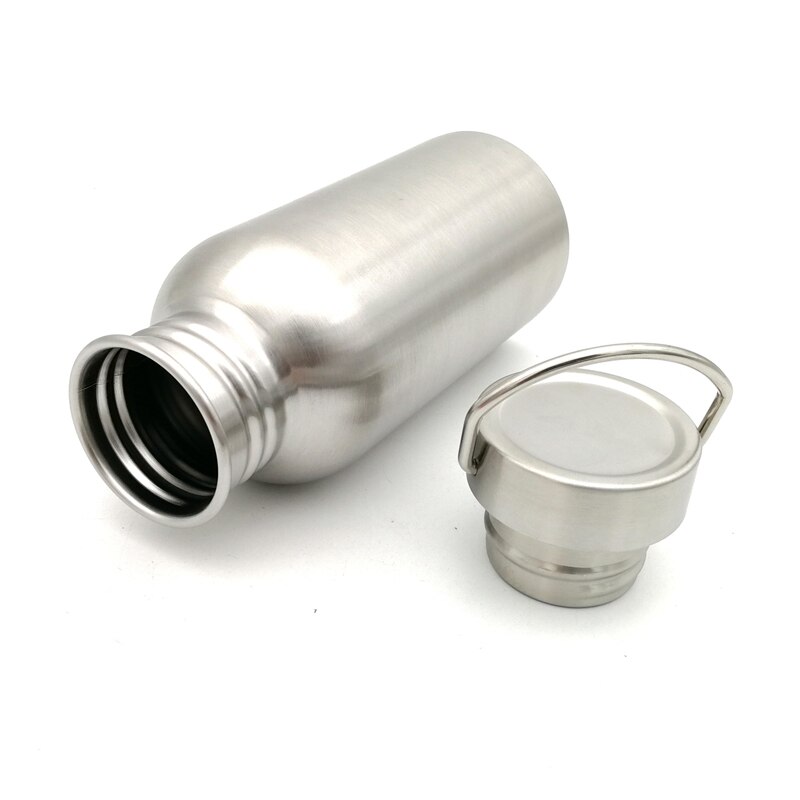 Water Bottle with Hook Stainless Steel Flask Wide Mouth Jar Leak-Proof for Camping Picnic Hiking 350/500/750ml: 750ml