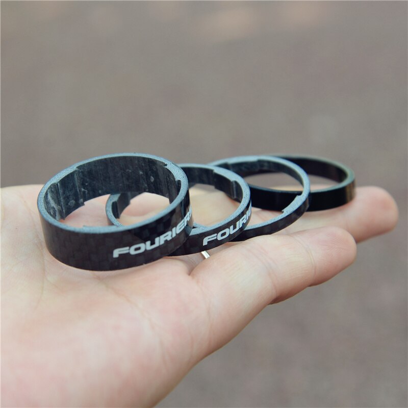 FOURIERS Ultralight Carbon Bicycle Headset Taper Spacer Washer Cycling MTB Bike 28.6mm/34mm Head Tube Gasket SR-S002