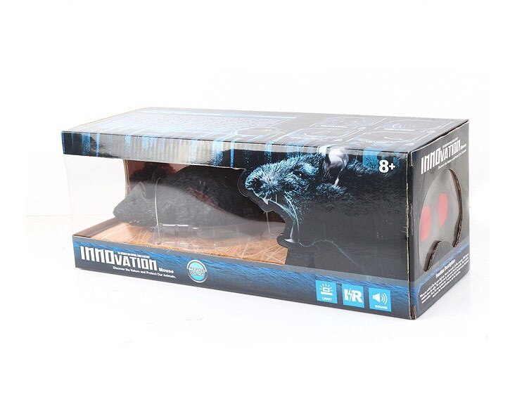 [Funny] Electronic pet Remote Control RC simulation light flash Mouse toy model Tricky prank Scary robotic insect animal Toy