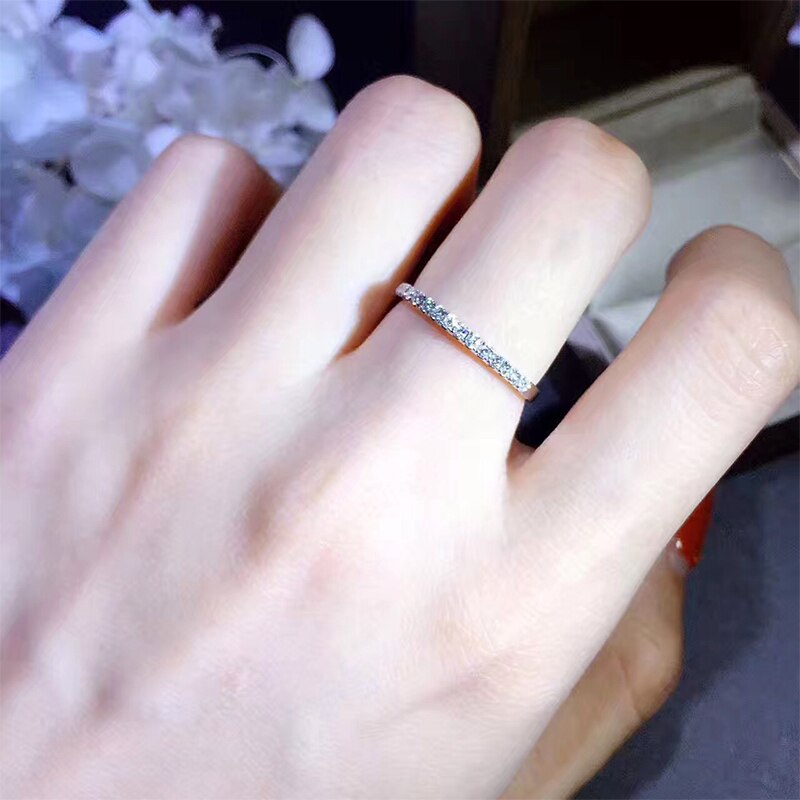 Elskere evighed kvindelige løfte ring 925 sterling sølv bijou pave cz simple vielsesringe til kvinder brude fest smykker