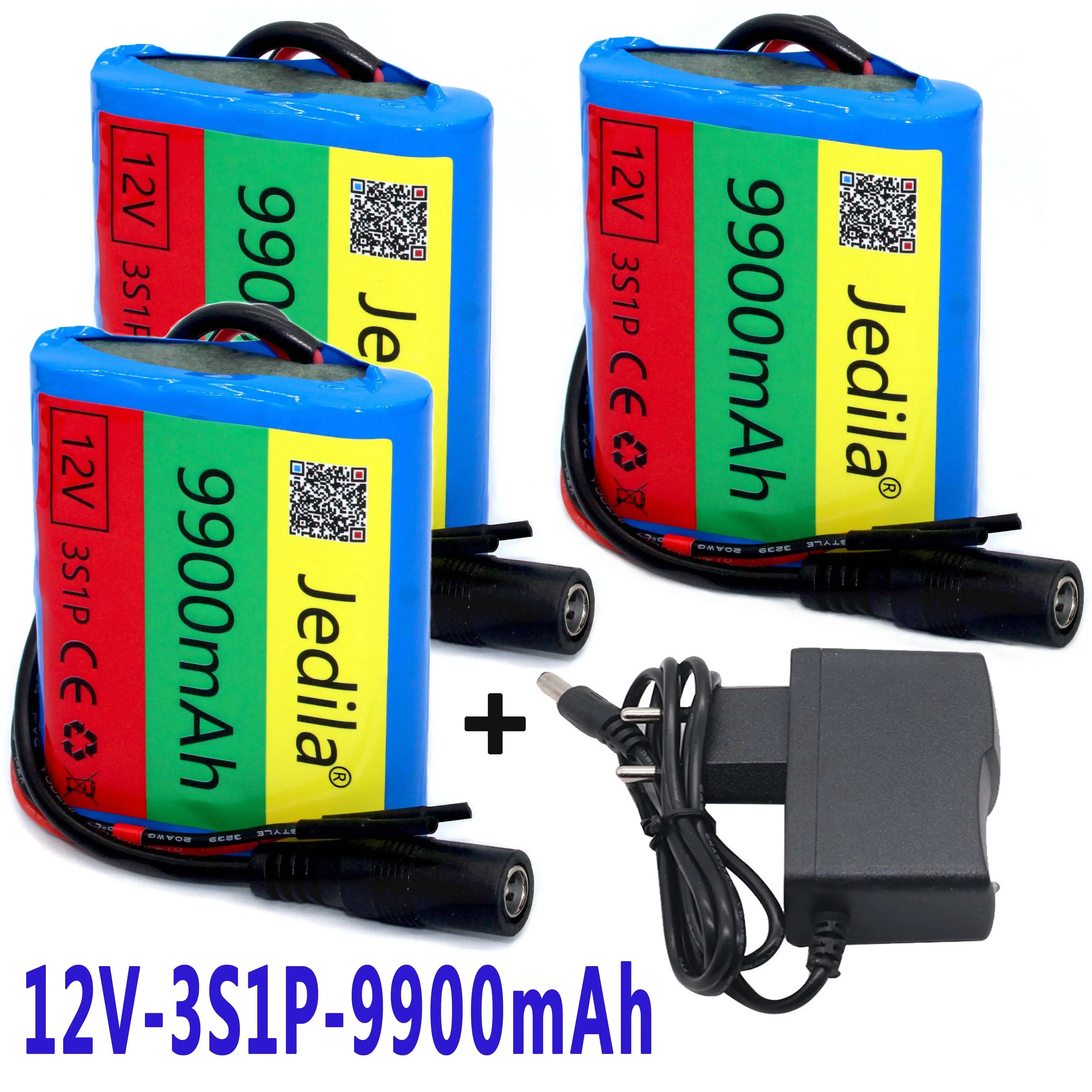 .12V.9900 mAh.3S1P.Batterie Au Lithium.18650.Batterie Au Lithium Pack Protection Conseil Rechargeable.1A Chargeur.