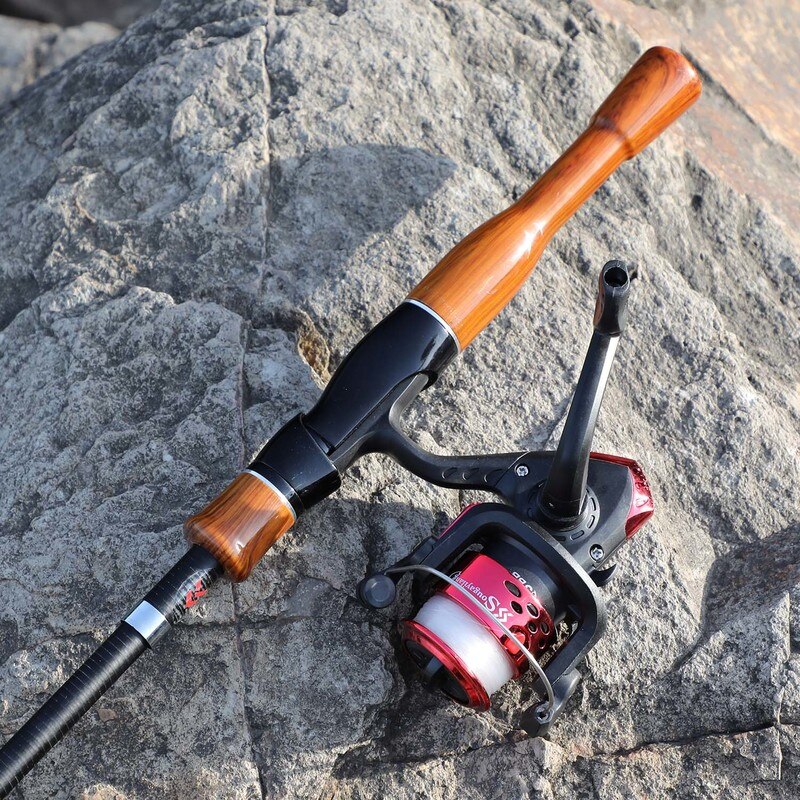 Sougayilang spinning fiske combo 1.6m kolfiber spinnspö och 5.2:1 höghastighets spinning fiskerullar fiske kit pesca