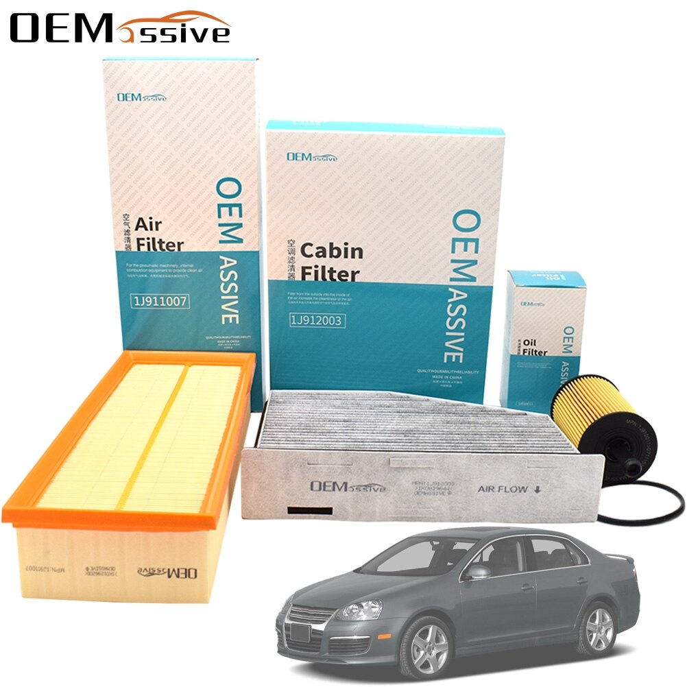 Oil Cabin Pollen Air Filter Kit For VW Jetta 2005 2006 2007 For Passat CC - 1968ccm 2.0 TDI Engine