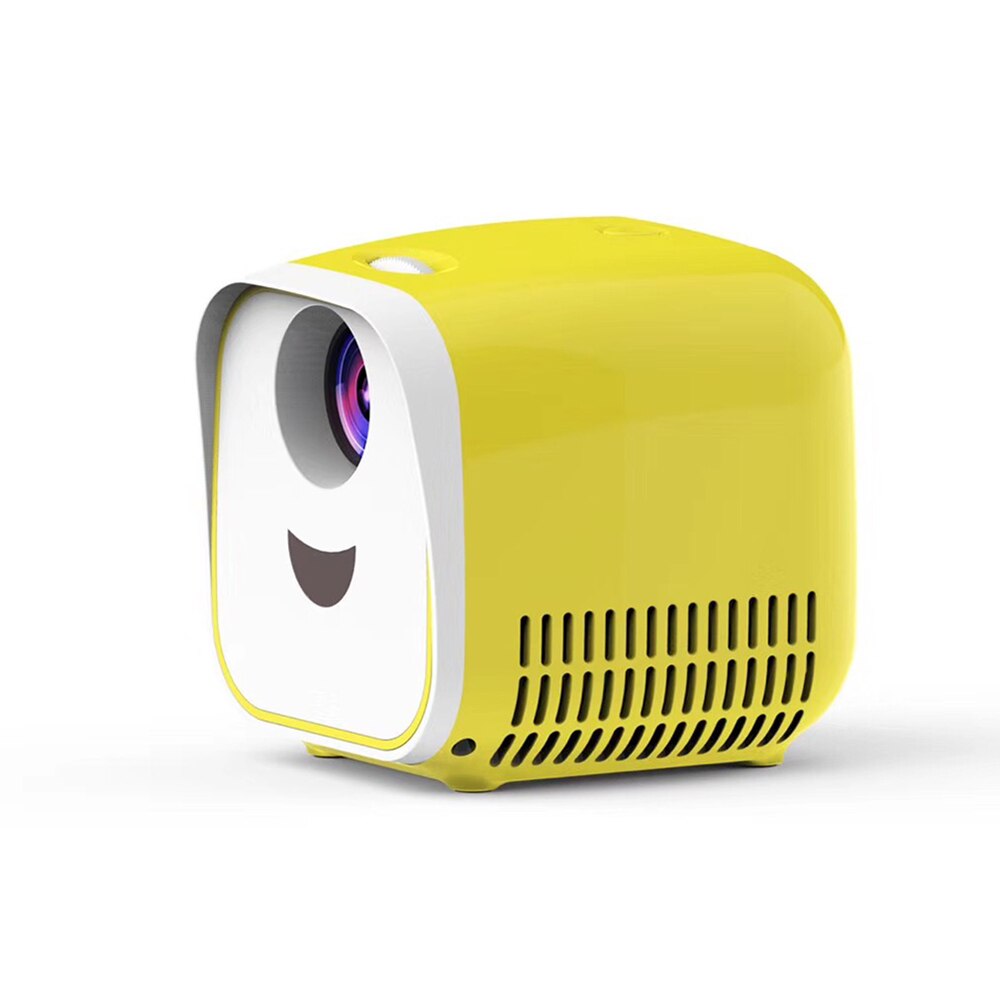 L1 Mini Projector Full Hd 1080P Kinderen Schattige Kinderen Mini Led Projector Voor Home Media Speler Ondersteuning Tf kaart: Yellow