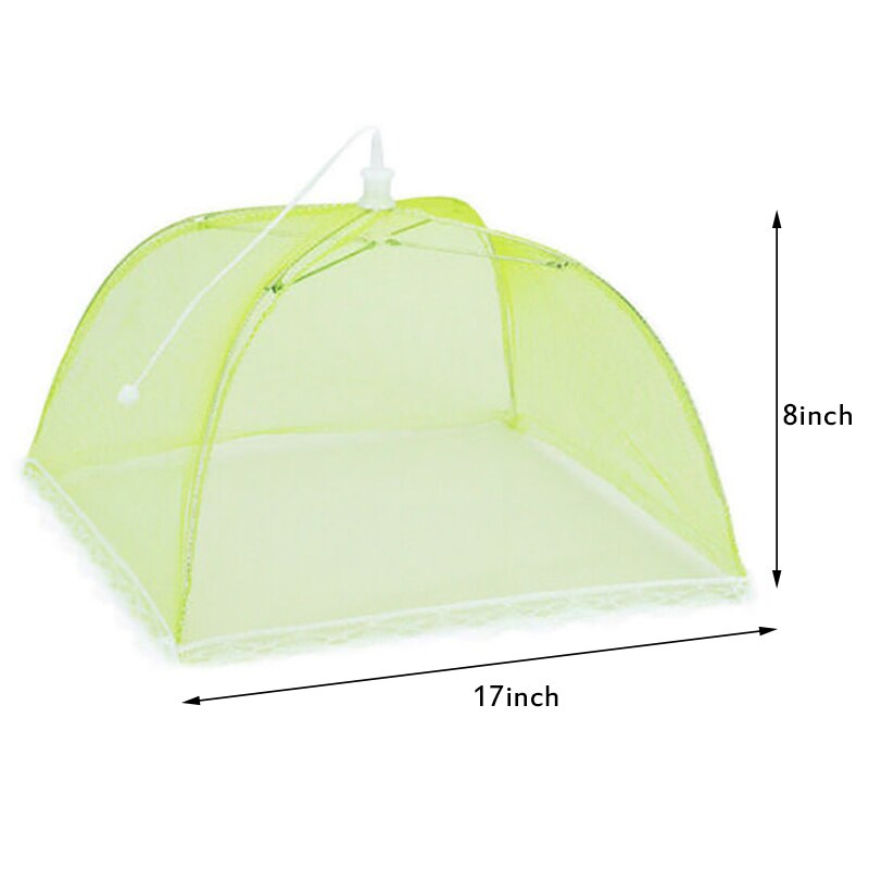 Comida cubre de malla plegable cocina antimoscas Mosquito cúpula carpa red para paraguas Picnic proteger cubierta para platos accesorios de cocina