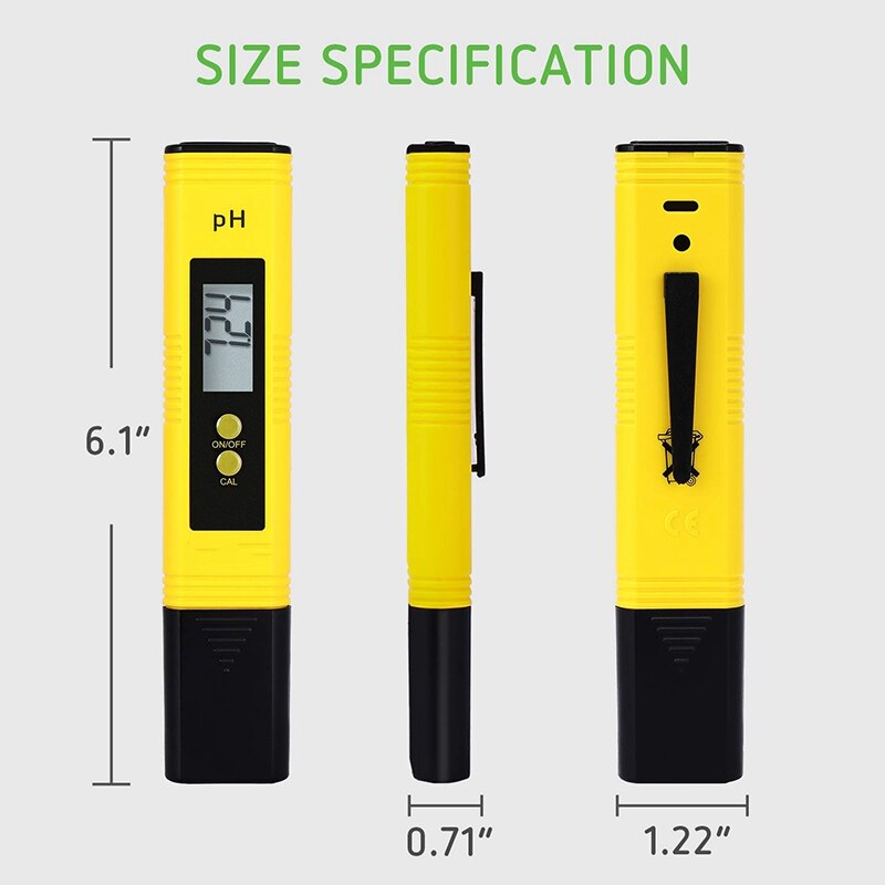 PH Tester Pen for Water,Portable High-Precision PH Acidity Meter PH Monitoring Instrument PH Water Detection Instrument