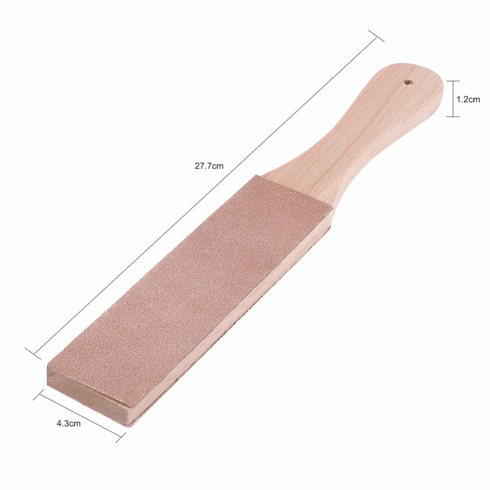 EECOO Knife Sharpener Set Wooden Handle Leather Knife Sharpener Sharpening Strop Polishing Sharpen Kitchen Knives Accessory