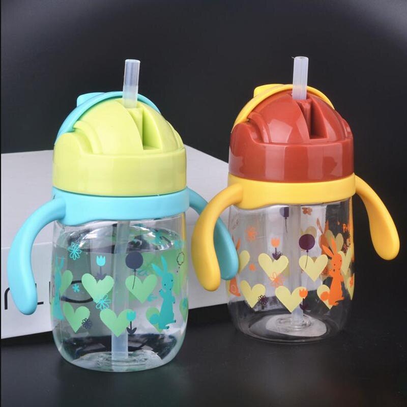 230/450ml schattige babybekers met silicagel voor peuters, kinderen leren eten, drinken, water, fles, trainingsbeker, babyvoedingsbeker