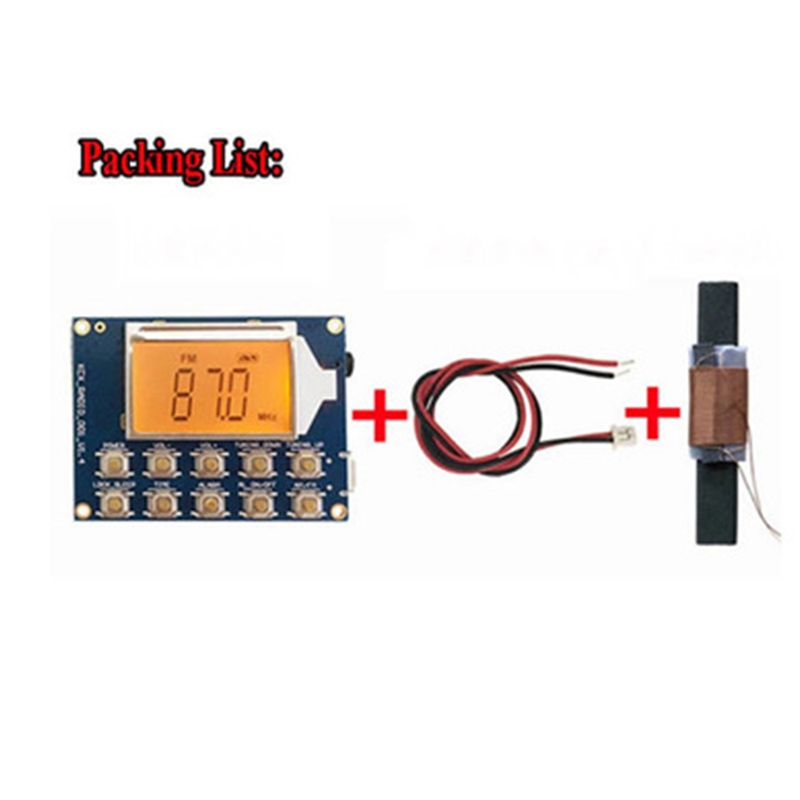 Fm Mw Sw Wireless Radio Receiver Module Dc 3.7V Klok Alarm 2W Stereo Dual Channel