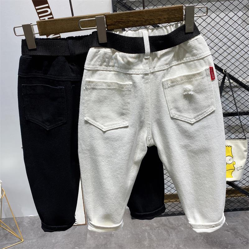 Jean blanc en Denim pour enfants de 2 à 7 ans, pantalon tendance pour garçons, collection 2022