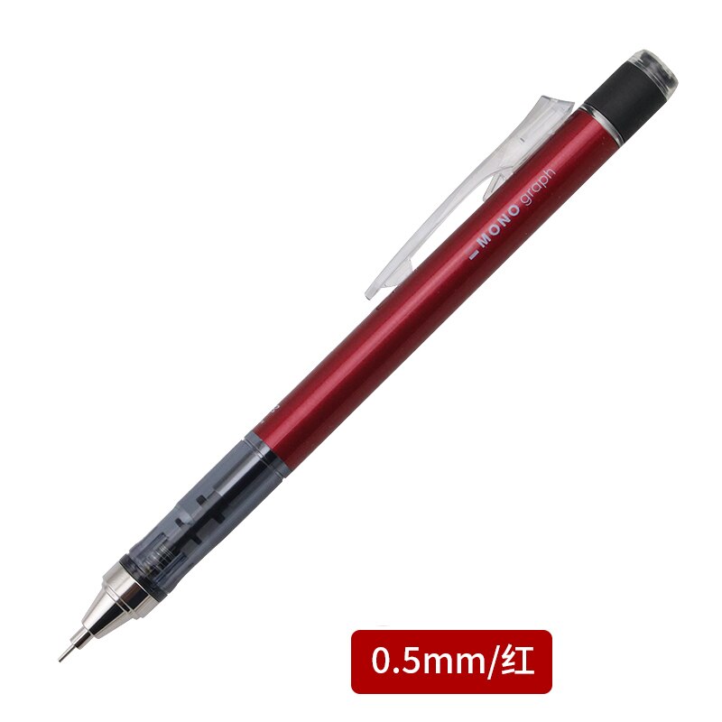 Tombow Mono Graph Mechanical Pencil 0.3mm 0.5mm Drawing Pencils Japanese Stationery DPA-131 DPA-132: 0.5mm red