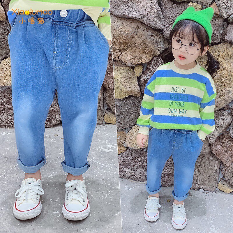 .baby dreng jeans bukser børn denim jeans til børn piger jeans med huller efterår nyhed tøj til spædbarn piger tiktok tøj